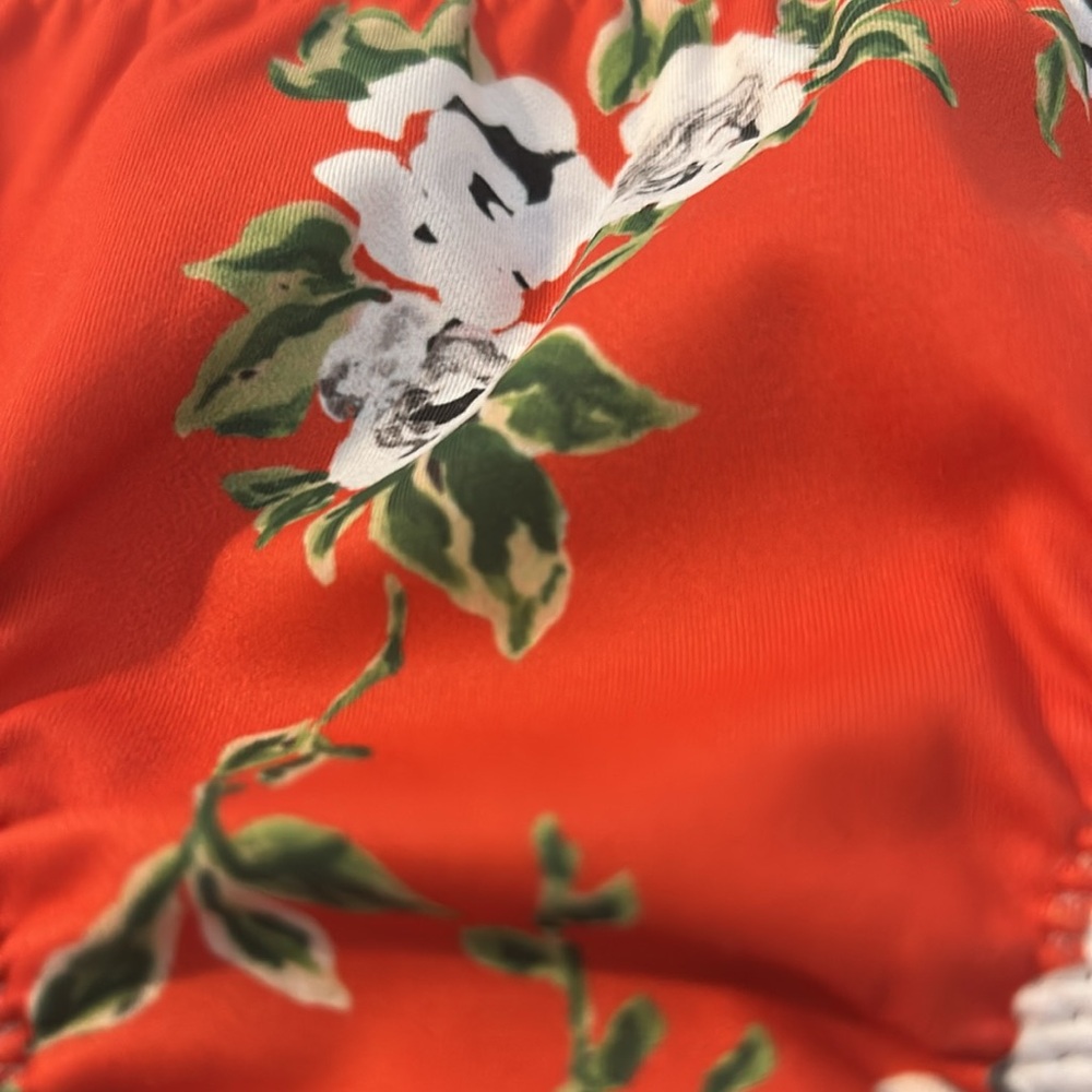 Caroline Constas Clementine Floral-print Low-rise Bikini Briefs In Coral NWT med - Picture 6 of 9